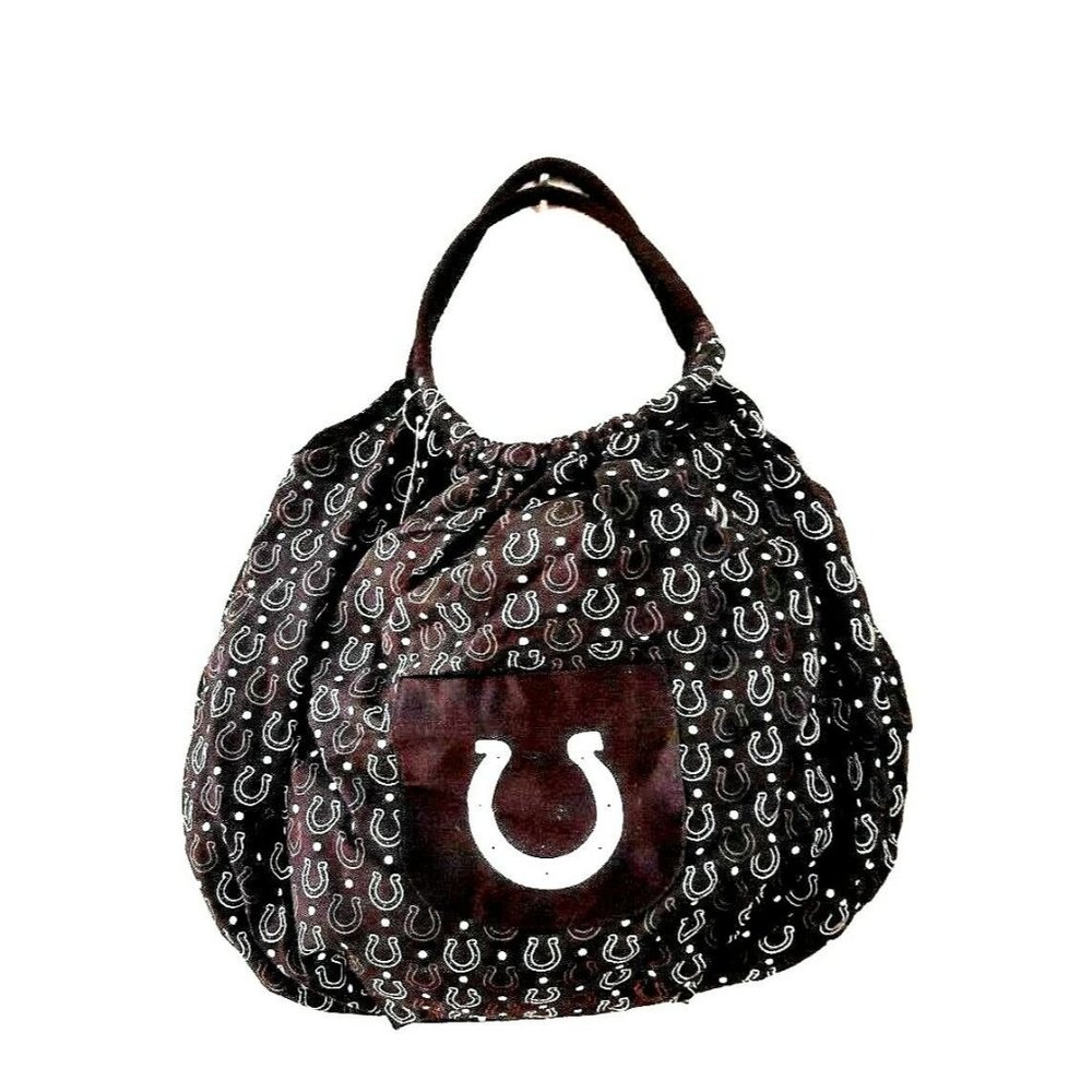 INDIANAPOLIS COLTS BLACK BAG TOTE W/ALLOVER TEAM